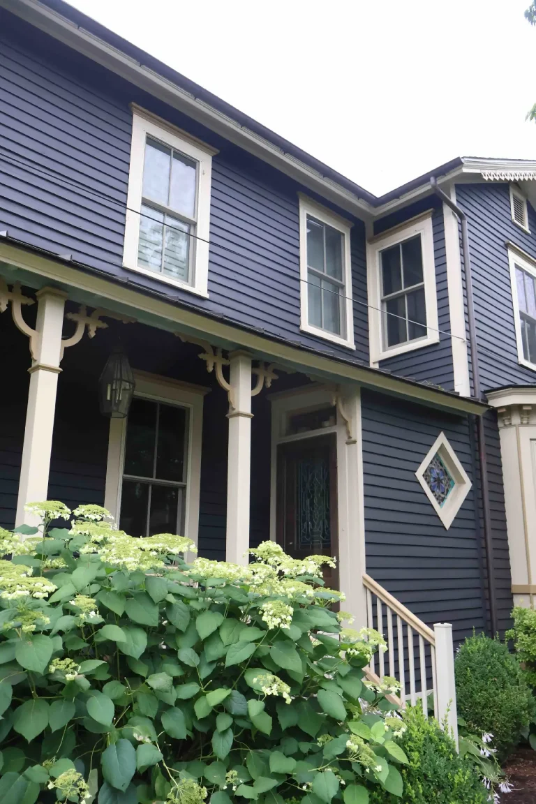 After: Haddonfield Exterior Dark Blue Home